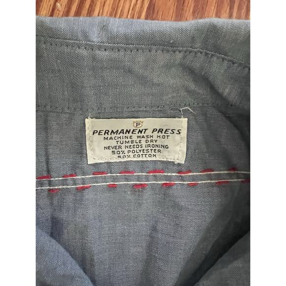vtg permanent press Embroidered Chambray - Picture 4 of 8